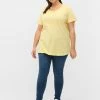 Zizzi KURZARM - T-shirt Imprimé - Pale Banana Shine -France Zizzi Soldes 2022 fab8c9985c7545cd9d38f6fefec62f1e