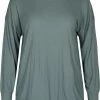 Zizzi T-shirt à Manches Longues - Balsam Green -France Zizzi Soldes 2022 fabd9c1fc02d4818b61f9451295bc94b