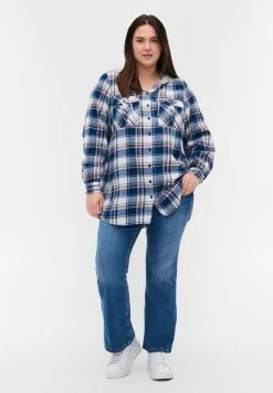 Zizzi Chemisier - Blue White Check