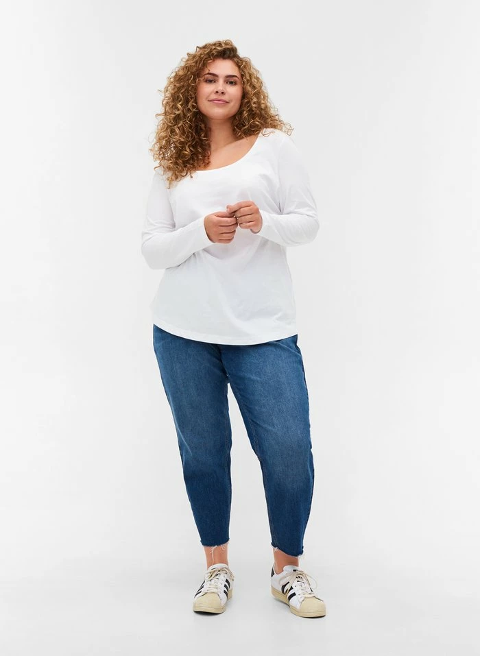 Zizzi 2-PACK BASIC - T-shirt à Manches Longues - White 1 Zizzi 2-PACK BASIC - T-shirt à Manches Longues - White