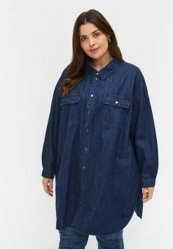 Zizzi Chemisier - Dark Blue Denim