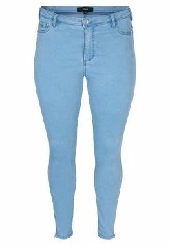 Zizzi CROPPED AMY WITH A ZIP - Jeans Skinny - Light Blue